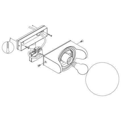 Eglo - Udendørs væglampe med sensor 1xE27/15W/230V IP44