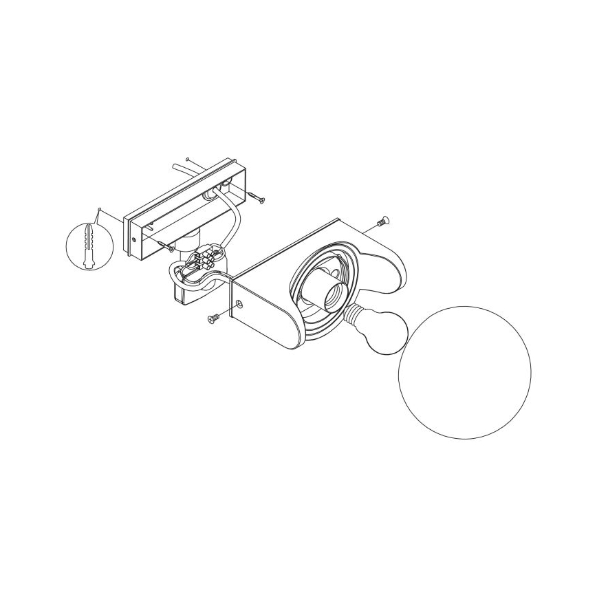 Eglo - Udendørs væglampe med sensor 1xE27/15W/230V IP44