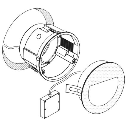 Eglo - Udendørs LED indbygningslampe LED/2,5W/230V IP65 sort