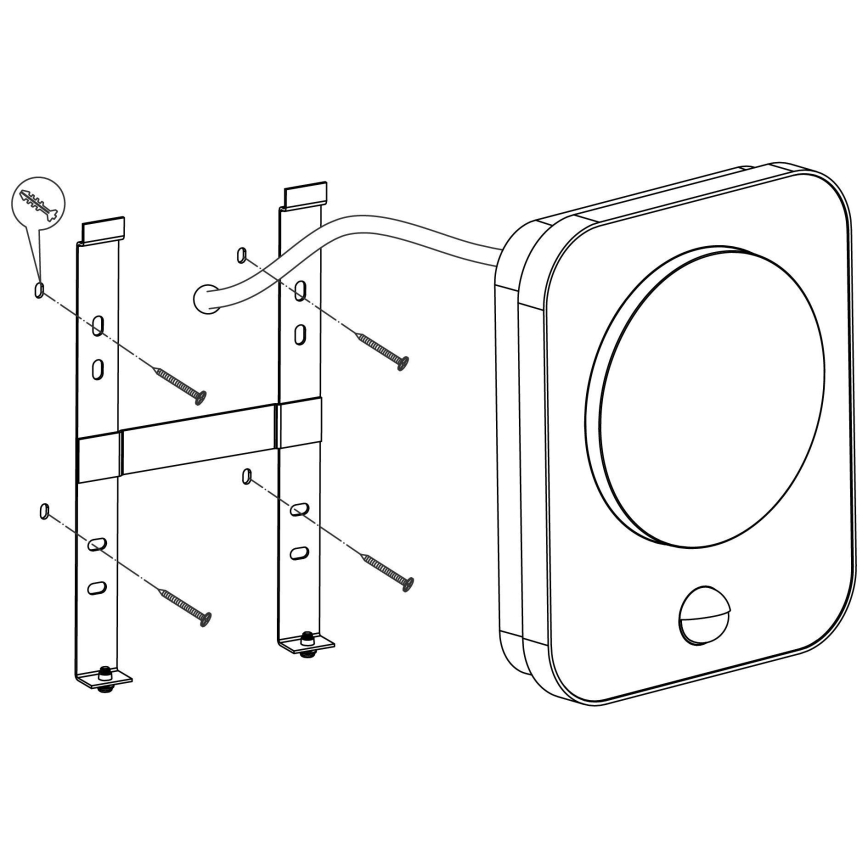Eglo - Udendørs LED væglampe med sensor LED/9W/230V IP44
