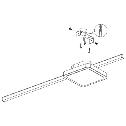 Eglo - LED loftlampe 1xLED/6,3W/230V + 1xLED/5,4W