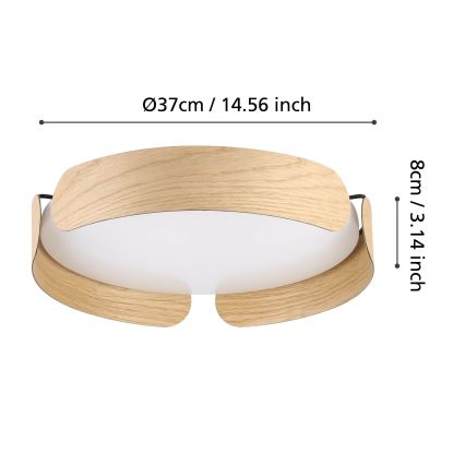 Eglo - LED loftlampe LED/20W/230V Ø 37 cm beige