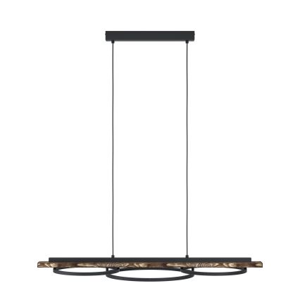 Eglo - LED dæmpbar pendel på kabel 2xLED/12,5W/230V+LED/15,5W 3000K brun/sort