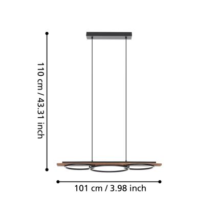 Eglo - LED pendel dæmpbar LED/40,5W/230V