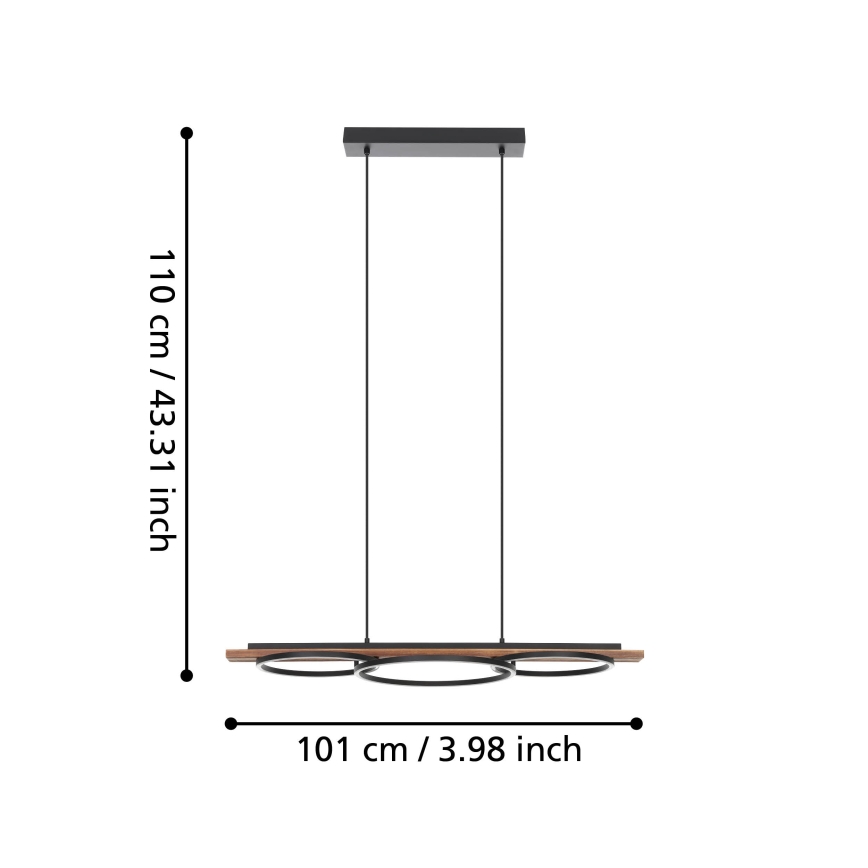 Eglo - LED pendel dæmpbar LED/40,5W/230V
