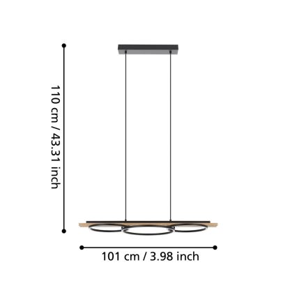 Eglo - LED pendel dæmpbar LED/40,5W/230V