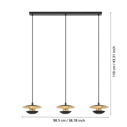 Eglo - LED pendel 3xGU10/4,5W/230V