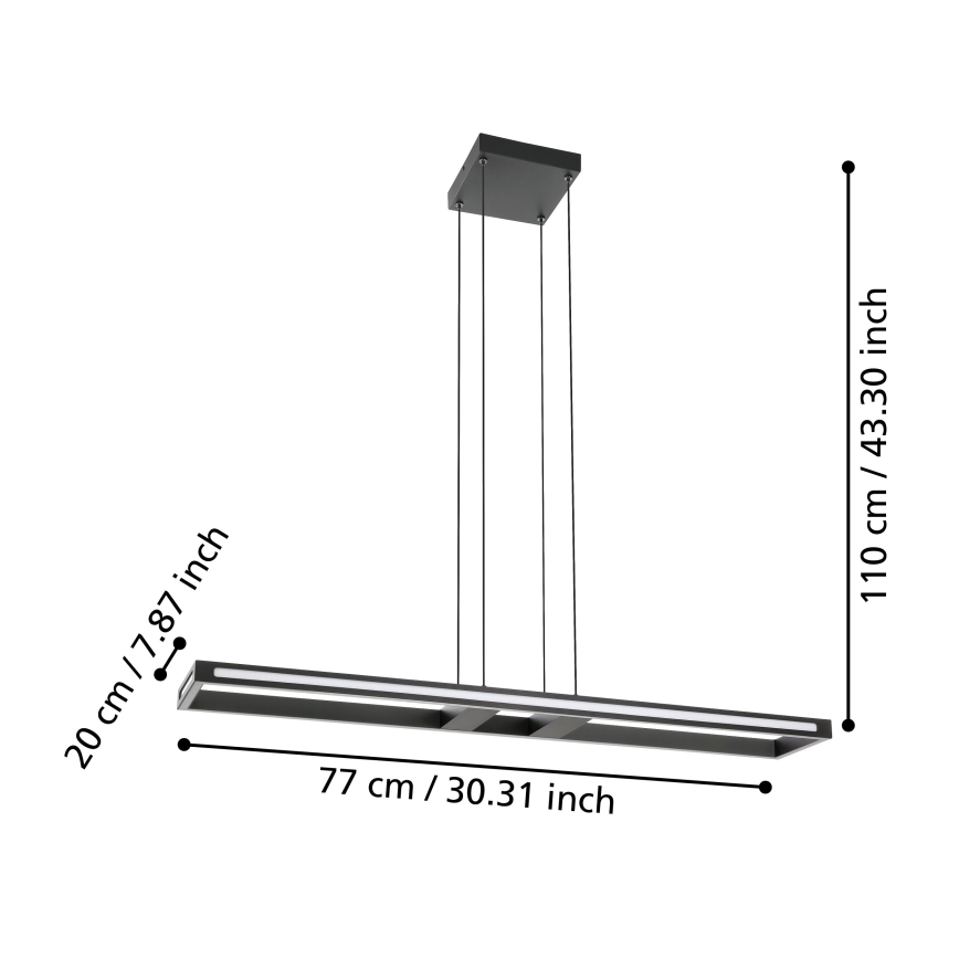Eglo - LED pendel dæmpbar LED/33W/230V 2700-6500K
