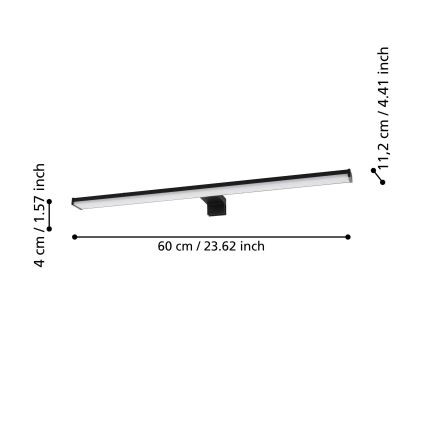 Eglo - LED spejllampe til badeværelse LED/11W/230V 4000K 60 cm IP44