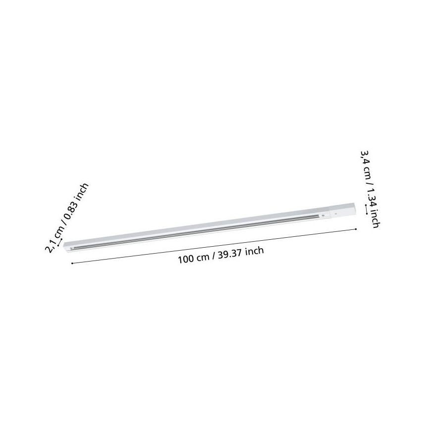 Eglo - Skinnesystem TB 1 m hvid