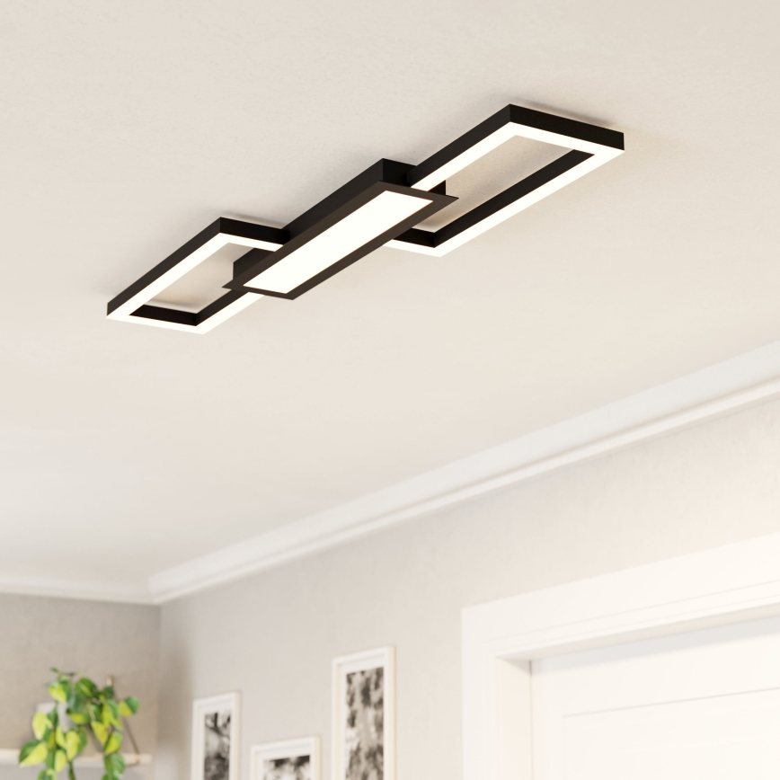Eglo - LED loftlampe dæmpbar LED/37W/230V sort + fjernbetjening
