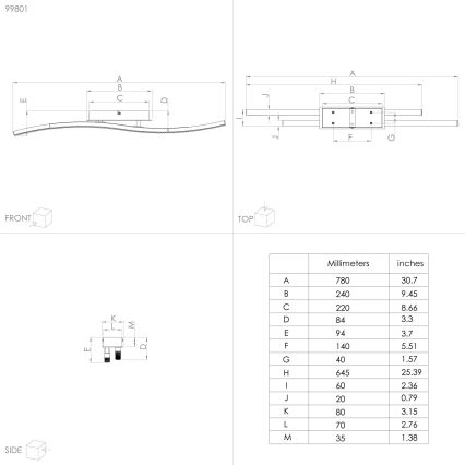 Eglo - LED loftlampe LED/21,5W/230V