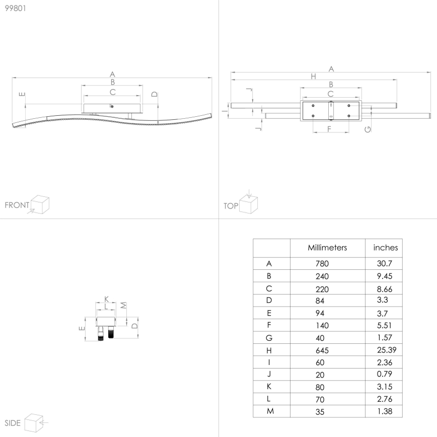 Eglo - LED loftlampe LED/21,5W/230V
