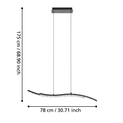 Eglo - LED pendel LED/21,5W/230V