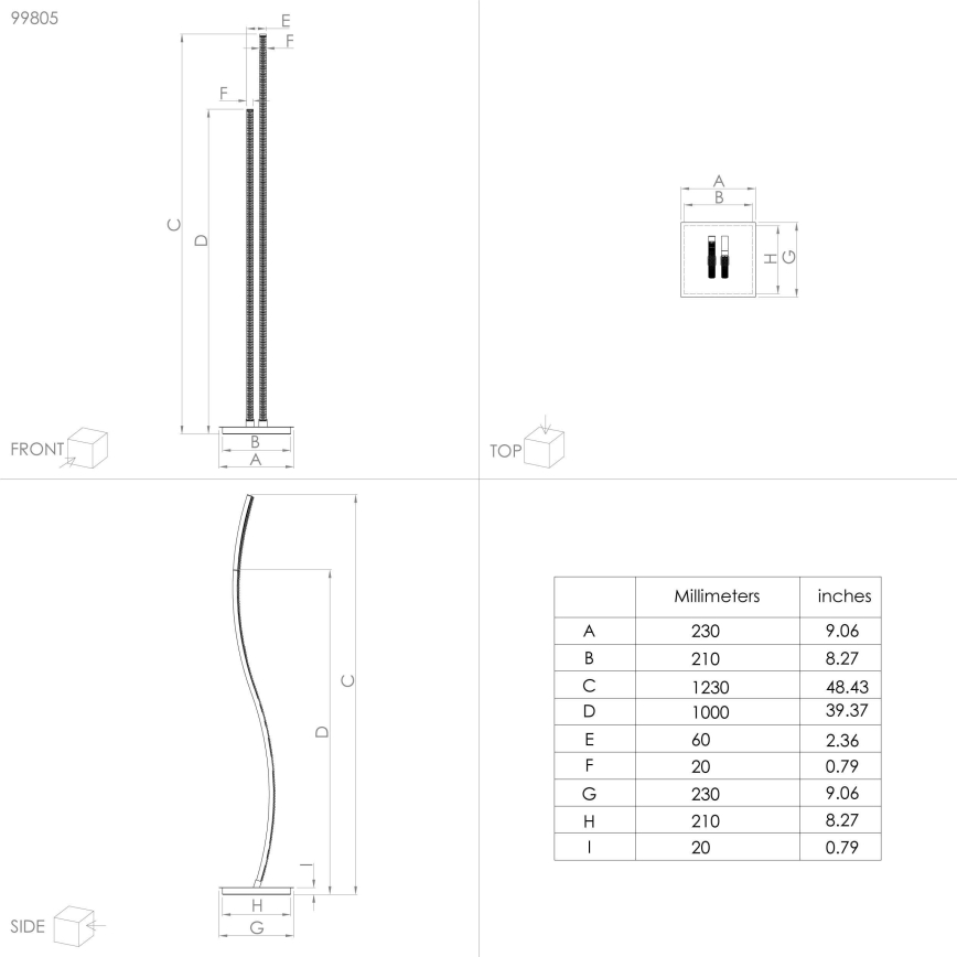 Eglo - LED gulvlampe LED/8W/230V