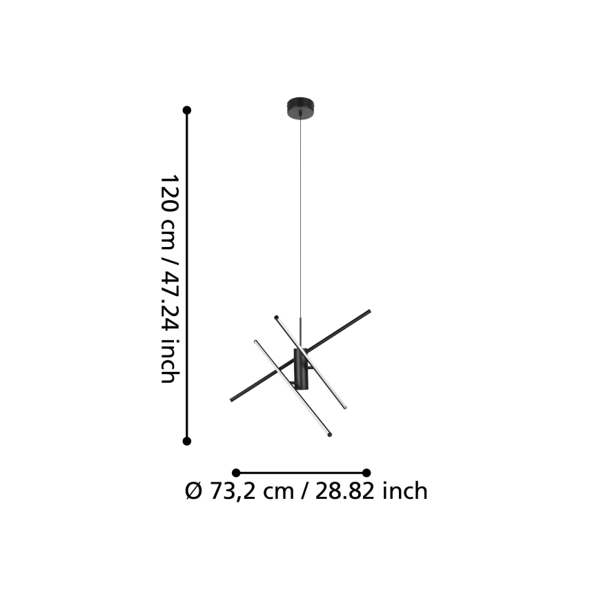 Eglo - LED pendel dæmpbar LED/29W/230V
