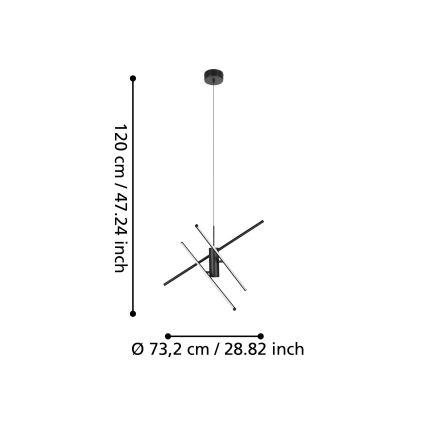 Eglo - LED pendel dæmpbar LED/29W/230V