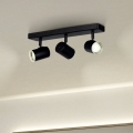 Eglo - Badeværelsesspot 3xGU10/5W/230V IP44 sort