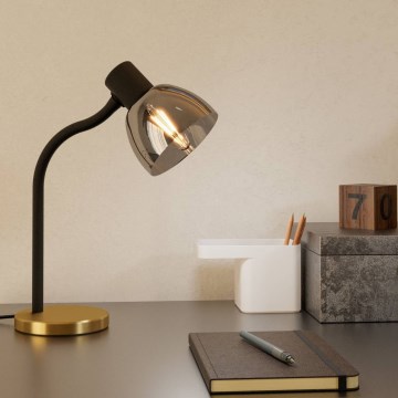 Eglo - Bordlampe 1xE14/25W/230V guldfarvet/sort