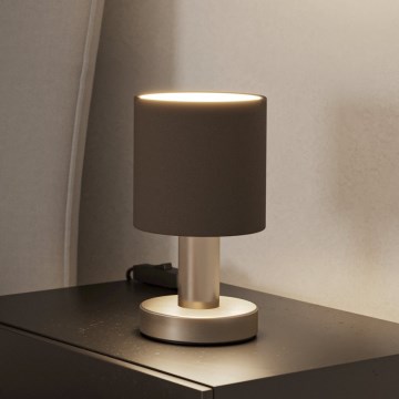 Eglo - Bordlampe 1xE14/40W/230V brun/mat krom