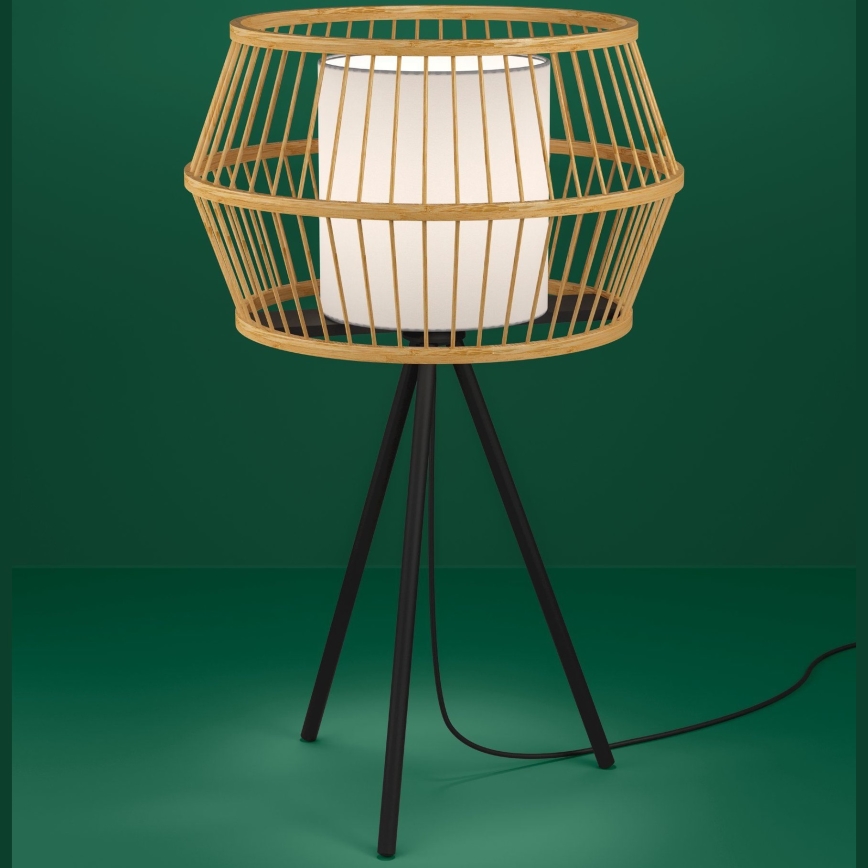 Eglo - Bordlampe 1xE27/40W/230V bambus