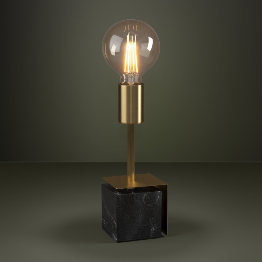 Eglo - Bordlampe 1xE27/40W/230V guldfarvet/sort marmor