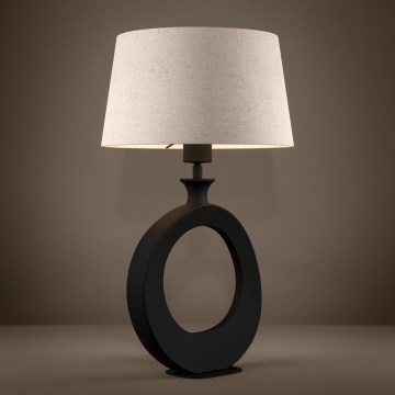 Eglo - Bordlampe 1xE27/60W/230V 52,5 cm sort/cremefarvet