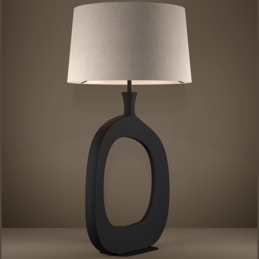 Eglo - Bordlampe 1xE27/60W/230V 88 cm sort/cremefarvet