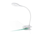Eglo - dæmpbar genopladelig berøringslampe med klemme LED/3,2W/5V 500 mAh hvid