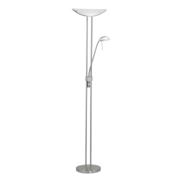 EGLO - Dæmpbar gulvlampe BAYA 1xR7s/230W+1xG9/33W mat krom