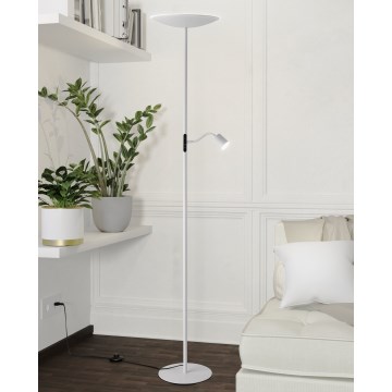 Eglo - Dæmpbar LED-gulvlampe LED/26,5W/230V + LED/4W hvid