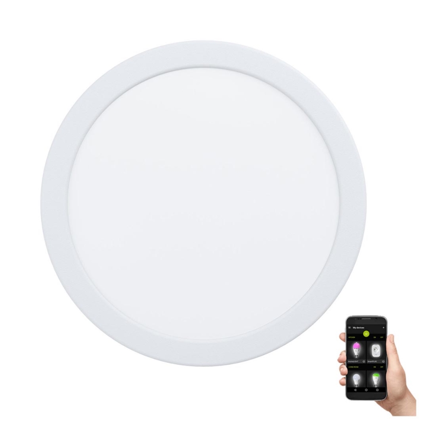 Eglo - Dæmpbar LED-indbygningsarmatur til badeværelse LED/16,5W/230V IP44 ZigBee Ø 21,6 cm