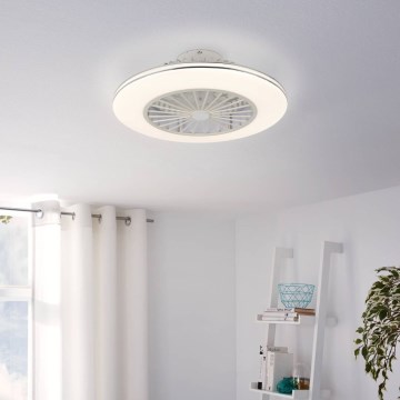 Eglo - Dæmpbar LED loftventilator 3xLED/12,6W/230V 2700-6500K Ø 55 cm hvid + fjernbetjening