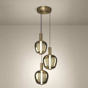 Eglo - Dæmpbar LED-lysekrone LED/5W/230V + 2xLED/6,5W + 3xLED/1,6W guld