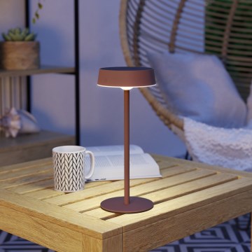 Eglo - Dæmpbar, soldrevet og genopladelig bordlampe med berøringsbetjening LED/3W/5V 3000-6000K 1800 mAh IP44 orange