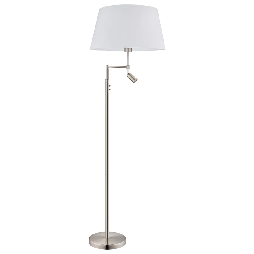 Eglo/Edi Belysning - LED gulvlampe SANTANDER 1xE27/11W/230V + LED/2,3W mat krom