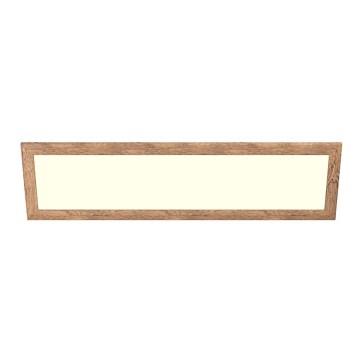 Eglo - Fastmonteret/indbygget LED panel m. RGBW-farver dæmpbart SALOBRENA-C WOOD LED/34W/230V 2700-6500K 34x124 cm brun + fjernbetjening