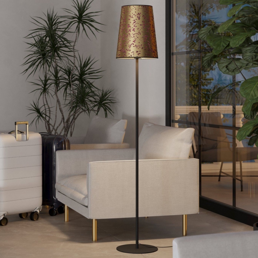 Eglo - Gulvlampe 1xE27/25W/230V guldfarvet/lyserød