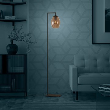 Eglo - Gulvlampe 1xE27/40W/230V brun