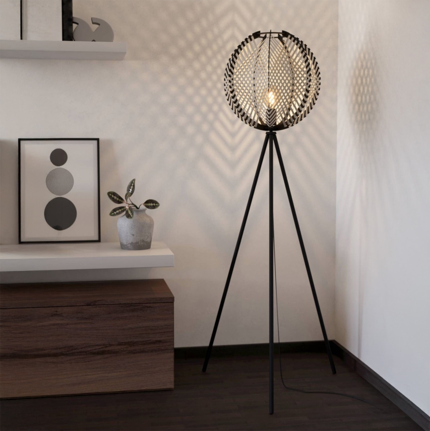 Eglo - Gulvlampe 1xE27/40W/230V hvid/sort