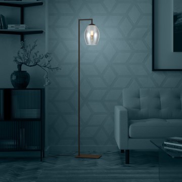 Eglo - Gulvlampe 1xE27/40W/230V røget