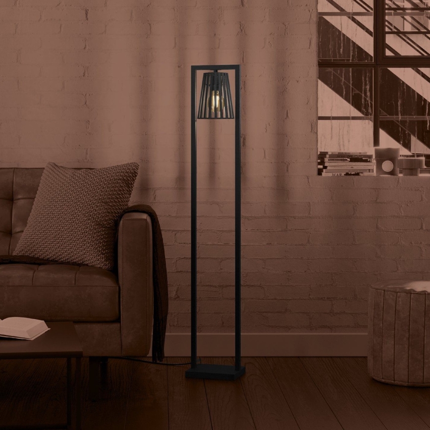 Eglo - Gulvlampe 1xE27/40W/230V sort