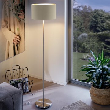 Eglo - Gulvlampe 1xE27/60W/230V taupe