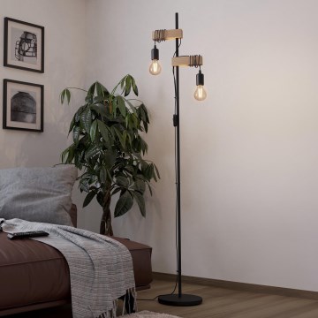 Eglo - Gulvlampe TOWNSHEND 2xE27/10W/230V - FSC certificeret
