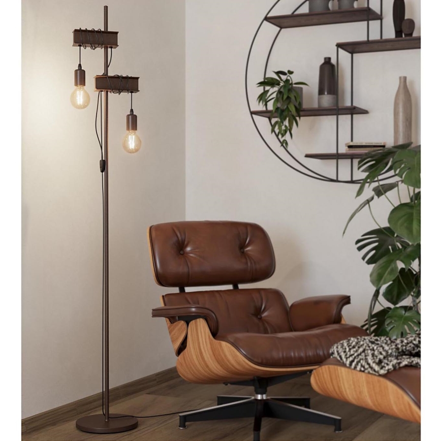 Eglo - Gulvlampe TOWNSHEND 2xE27/10W/230V