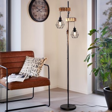 Eglo - Gulvlampe TOWNSHEND 2xE27/60W/230V - FSC certificeret