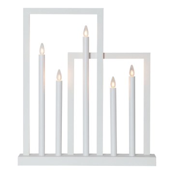 Eglo - Julelysestage 5xE10/3W/230V hvid
