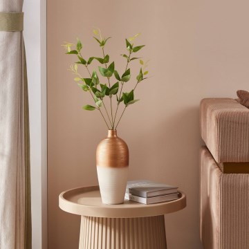 Eglo - Keramisk vase 28x15 cm hvid/guldfarvet