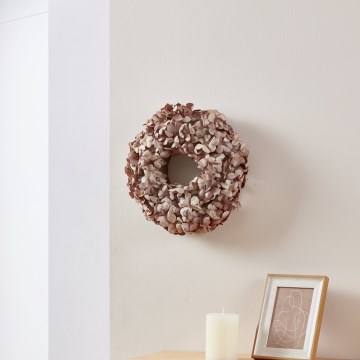 Eglo - Kunstig blomsterkrans diameter 35 cm lyserød