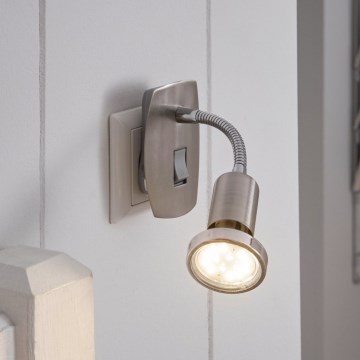 Eglo - LED-armatur til GU10-fatning 1xGU10/2,8W/230V mat krom